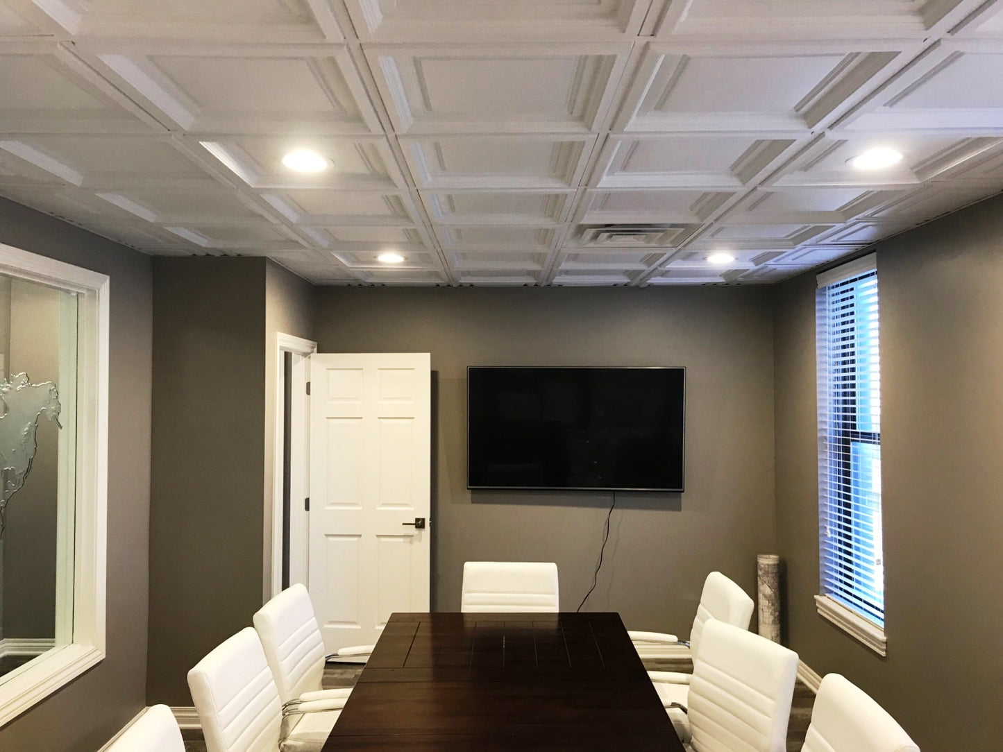 ceilume ceiling tiles, ceilume, westminster ceiling tiles, Ceilume westminster, westminster coffered ceiling tiles, westminster vinyl ceiling tiles, basement drop ceiling, PVC Ceiling tiles, decorative drop ceiling panels
